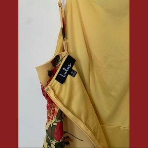 Sweet Beginnings Yellow Floral Print Mini Dress, Yellow Floral Print, Size Med